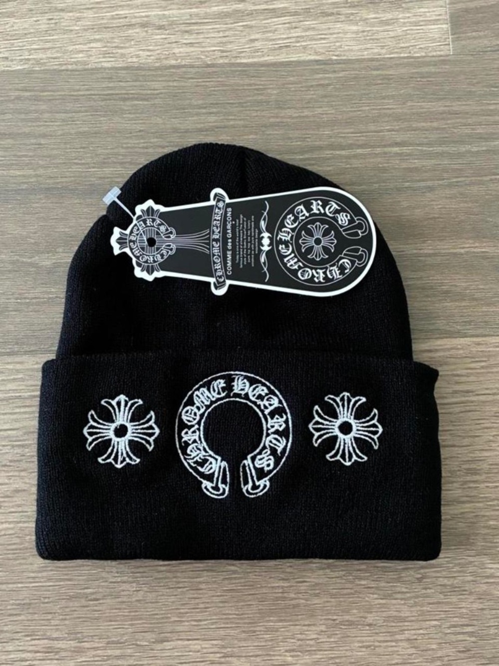 SEALED Black chr0me hearts beanie BRAND NEW